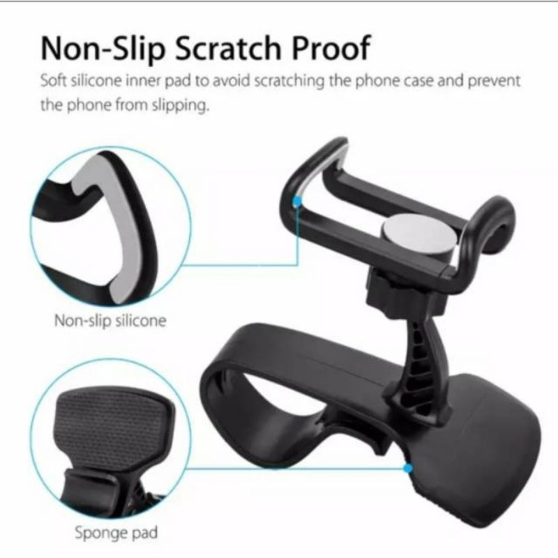 Jepitan Hp Dashboard cara phone holder 360° Mobil Holder Hp Universal Mount Hp HOL15