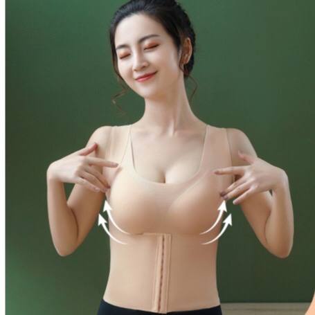 LF - [COD] Korset Seamless Wanita Tanpa Jahitan Korset Badan Body Suit Long Bra Shapewear KS12