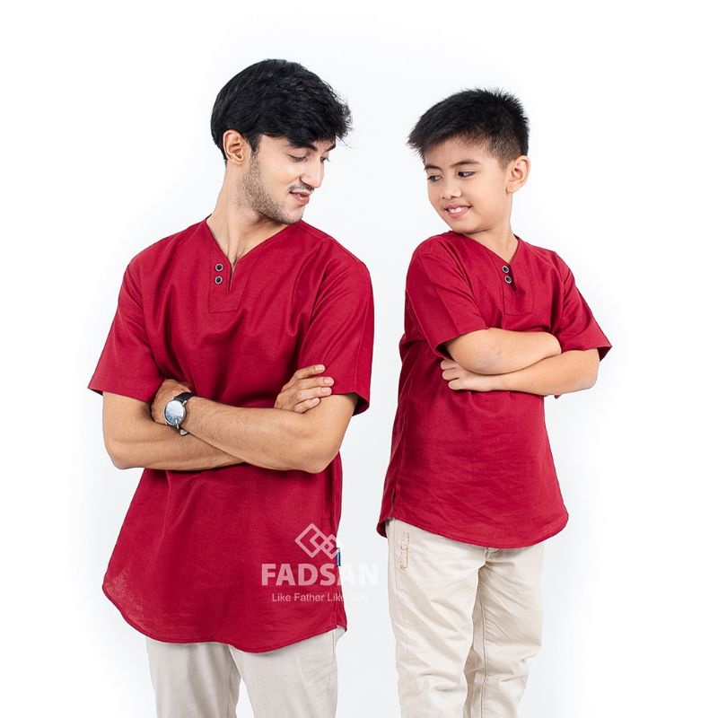 FADSAN - BAJU KOKO COUPLE AYAH DAN ANAK LENGAN PENDEK MONO SERIES