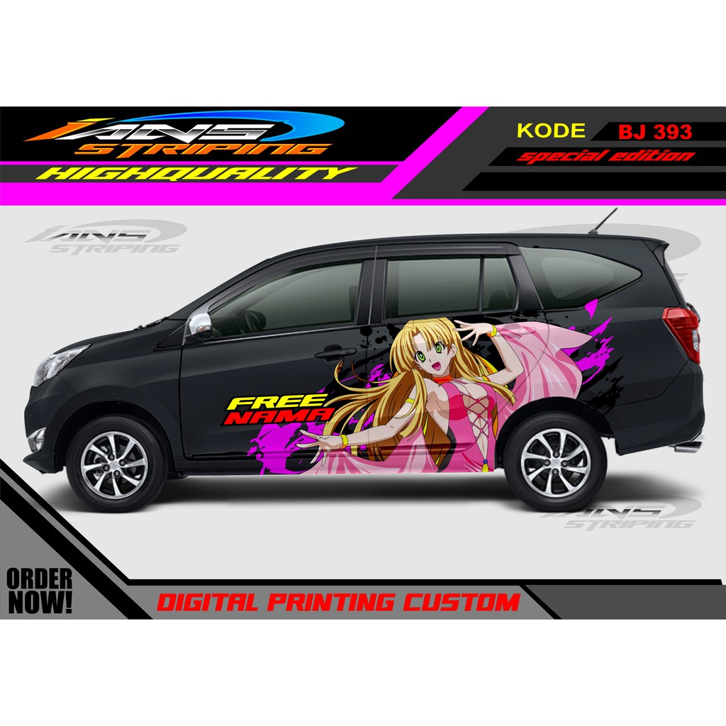 DECAL STICKER MOBIL SIGRA, AVANZA, DATSUN, ERTIGA / STIKER MOBIL / VARIASI STIKER MOBIL / SETRIPING