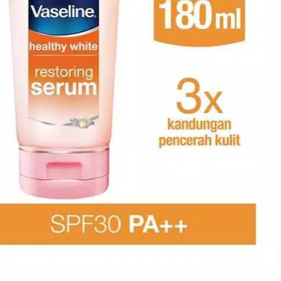QBW Vaseline serum handbody healty white spf 30 180ml .