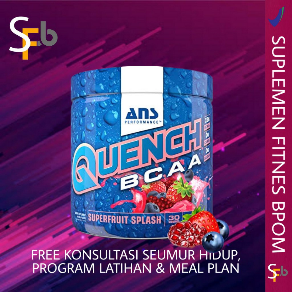 ANS Performance Quench Bcaa 30 Servings Bcaa Powder BPOM NON AMIMO X XTEND