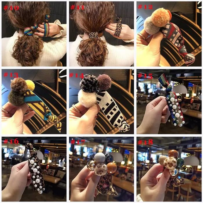 Ikat Rambut Elastis Gaya Korea Motif Leopard Mode 2