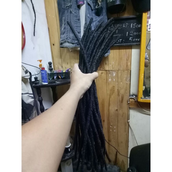 rambut sambungan gimbal 50cm bahan rambut asli