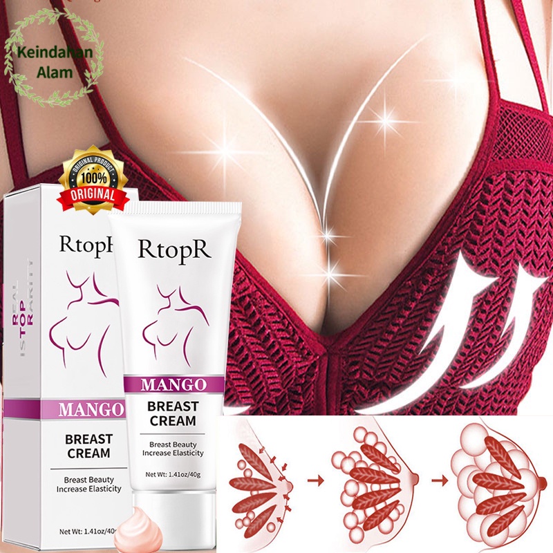 RtopR pembesar payudara Mango Sexy Boobs Cream -pembesar payudara ampuh permanen &amp; Pengencang/mengencangkan Payudara  Bust (Pengaktif Hormon Kewanitaan)40g