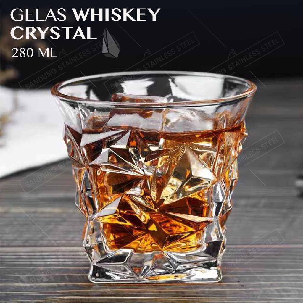 Gelas Whiskey Glass Kaca Whisky On The Rocks Air Minum beer bir vodka cangkir old fashion