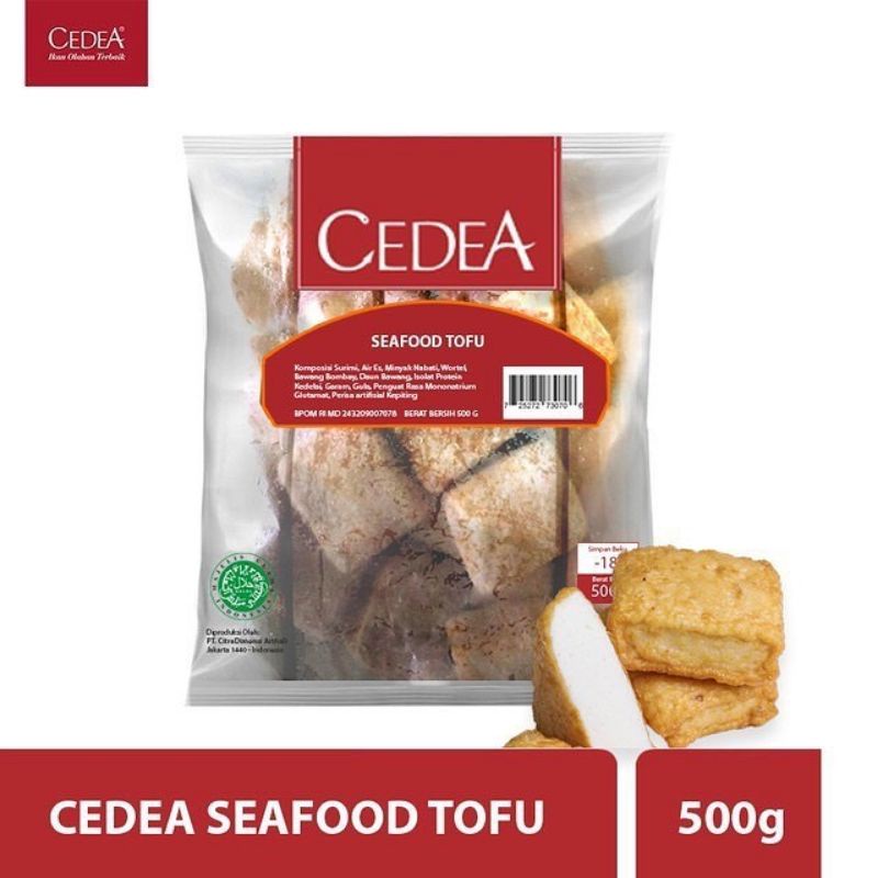 

Cedea Seafood Tofu premium / tahu baso seafood 500gr tahu bakso frozenfood