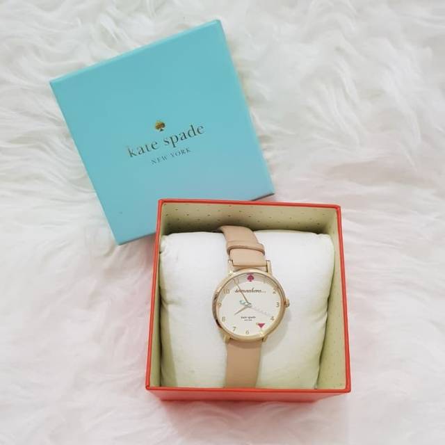 Preloved kate spade leather watch authentic /jam tangan original