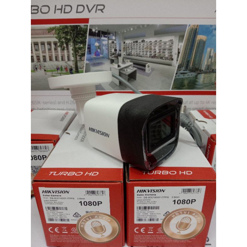 KAMERA CCTV HIKVISION 2MP DS-2CE16DOT-ITPFS BUILT-IN MIC AUDIO