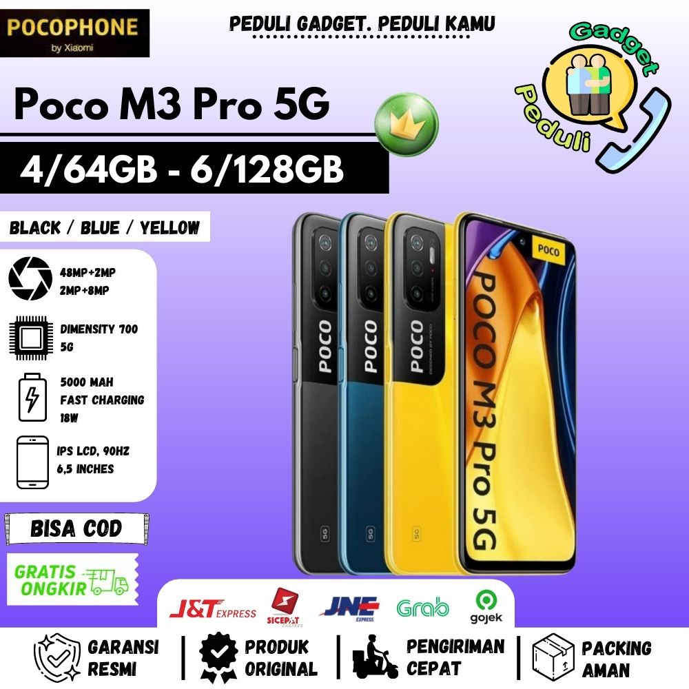 Xiaomi Poco M3 Pro 5G | 4/64GB - 6/128GB | Garansi Resmi