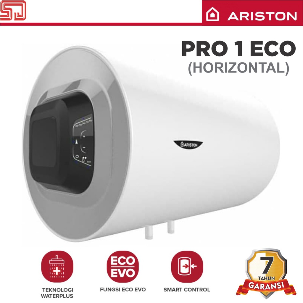 Ariston Pro1 Eco 100 Liter Water Heater Listrik 1500 Watt Horizontal Pemanas Air Mandi