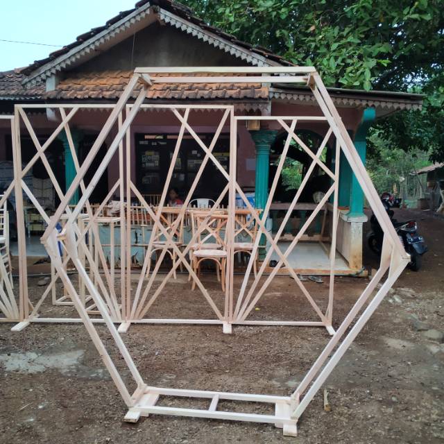 Backdrop hexagon segi 6 murah terbaru