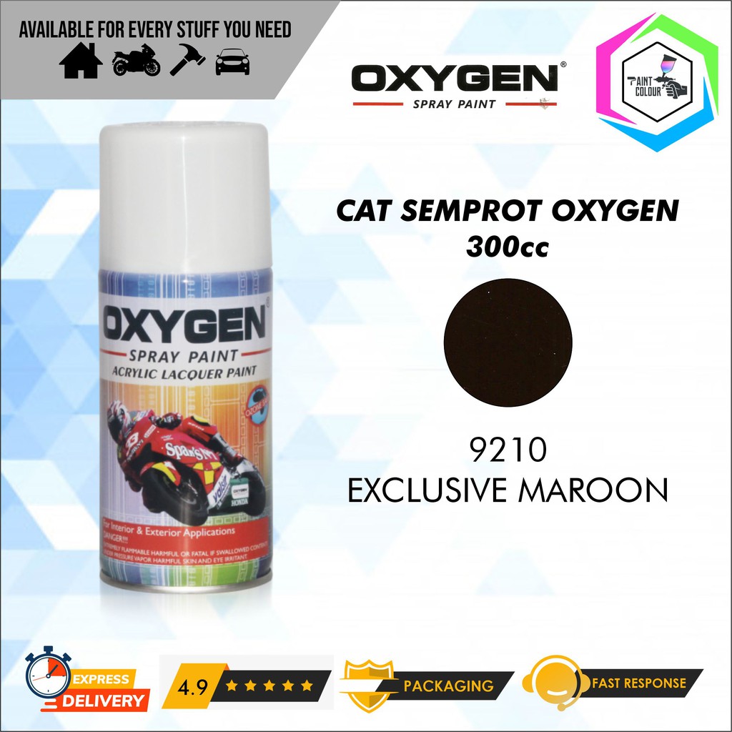 Cat Semprot / Pylox OXYGEN Acrylic Spray Paint - 9210 Exclusive Maroon