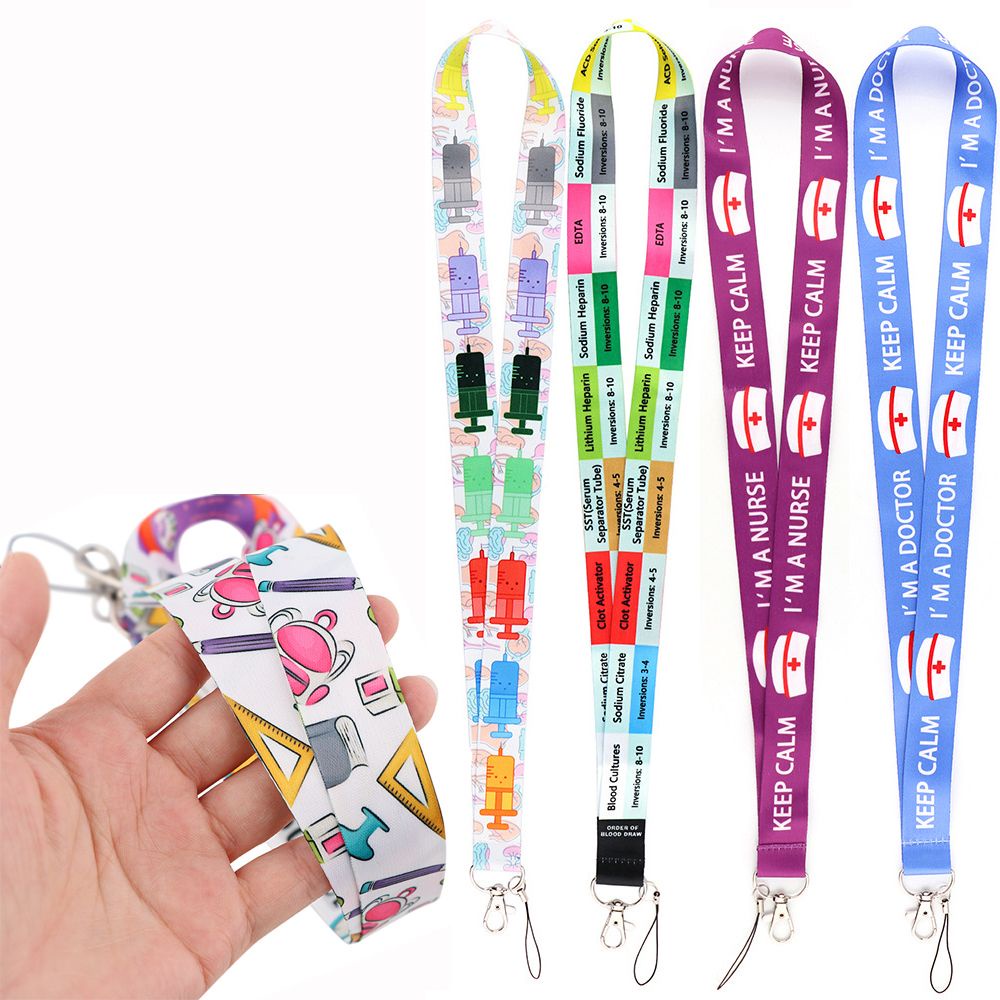 TOP Multi-function Nurse Lanyard Cover Pass Key Chain Mobile Phone Straps Accessories Card Badge Gym Key Chain Doctors ID Card Neck Strap