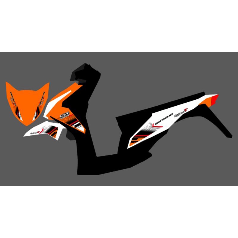 STRIPING BEAT FI LAMA LIVERY BUS SUDIRO TUNGGA JAYA (STJ) TRIBAL