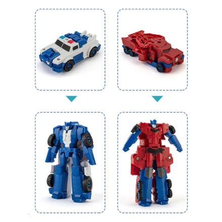 Transformer Magnetic 2in1 mobil bisa berubah menjadi transformer mainan anak robot optimus primer Pegasus Unicorn