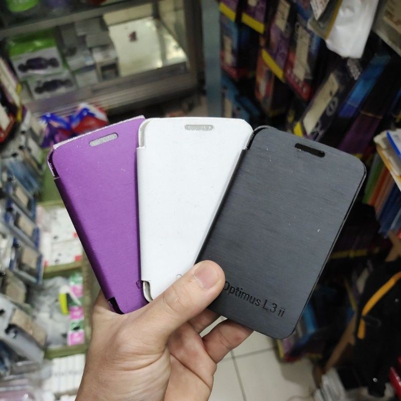 LG OPTIMUS L1ii TRI E475 , OPTIMUS L3ii E435 , OPTIMUS G E975 , OPTIMUS G PRO E985 flipcover buku