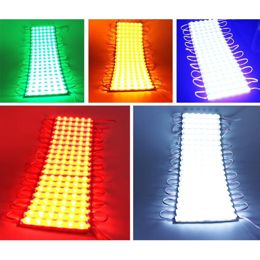 Lampu LED Modul 6 Mata 12Volt Warna Waterproof / tahan air - Tipis