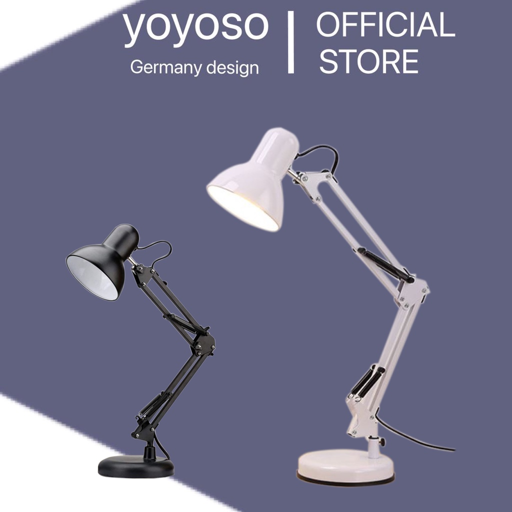Lampu Meja Rumah Fitting Hitam Putih Lampu Baca Arsitek Meja Belajar Kerja Duduk Ns Lpm2 Yoyoso Shopee Indonesia