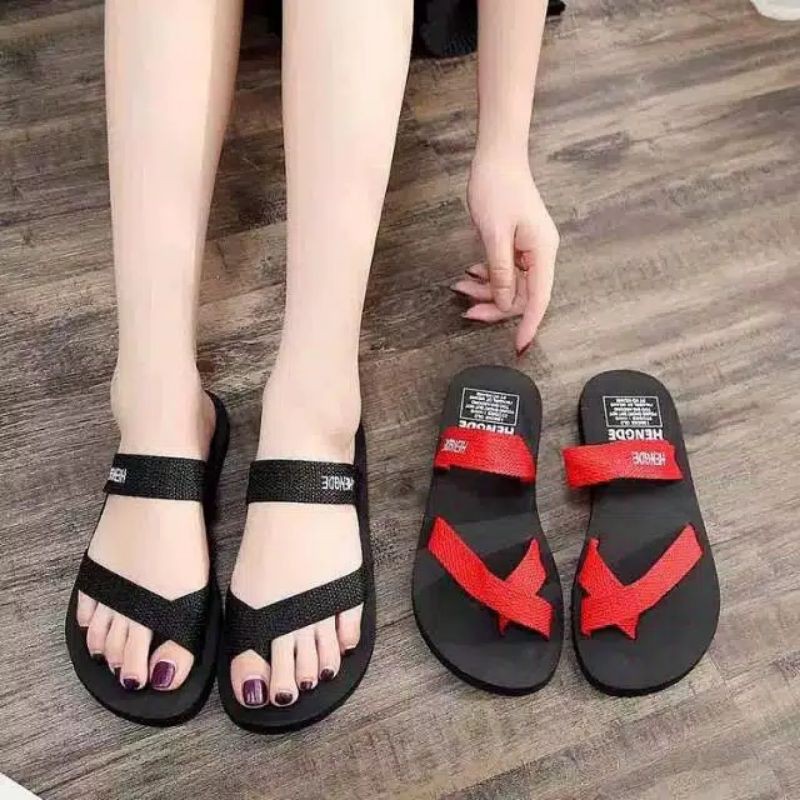 Sandal wanita HENGDE - Sandal tali webing promo new