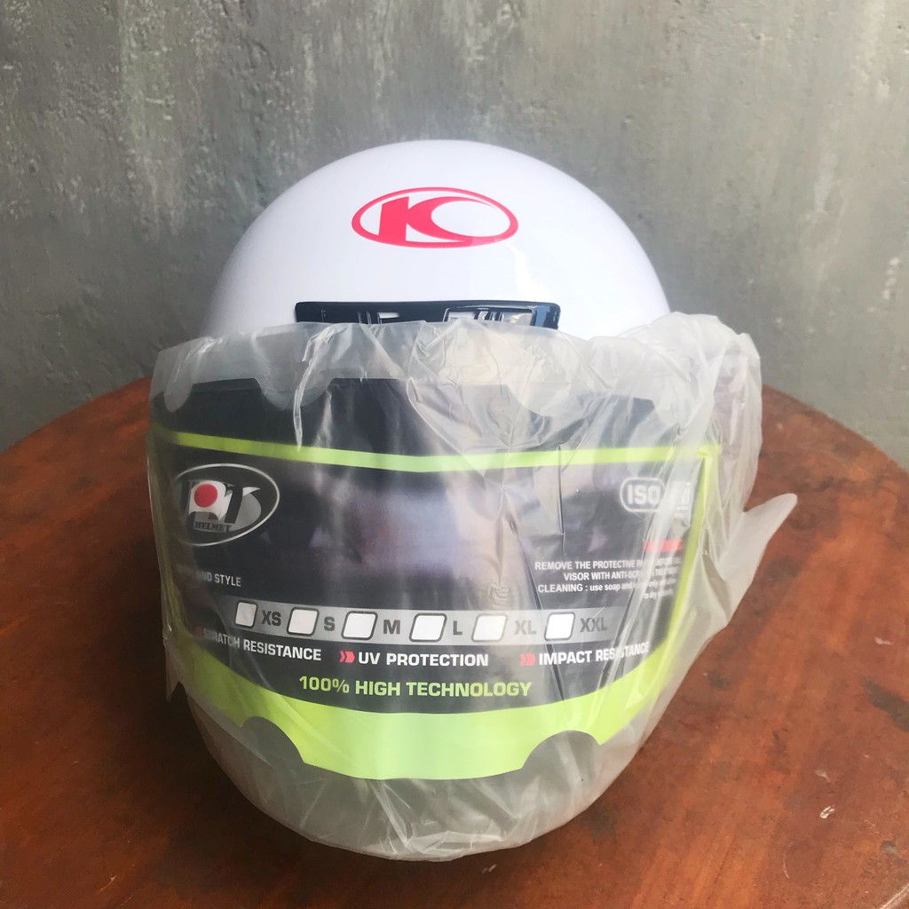 HELM KYMCO PUTIH GLOSSY