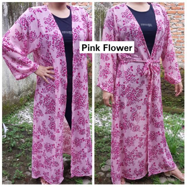 Long Outer Kimono Chiffon Long Cardigan Sifon Kardigan Panjang