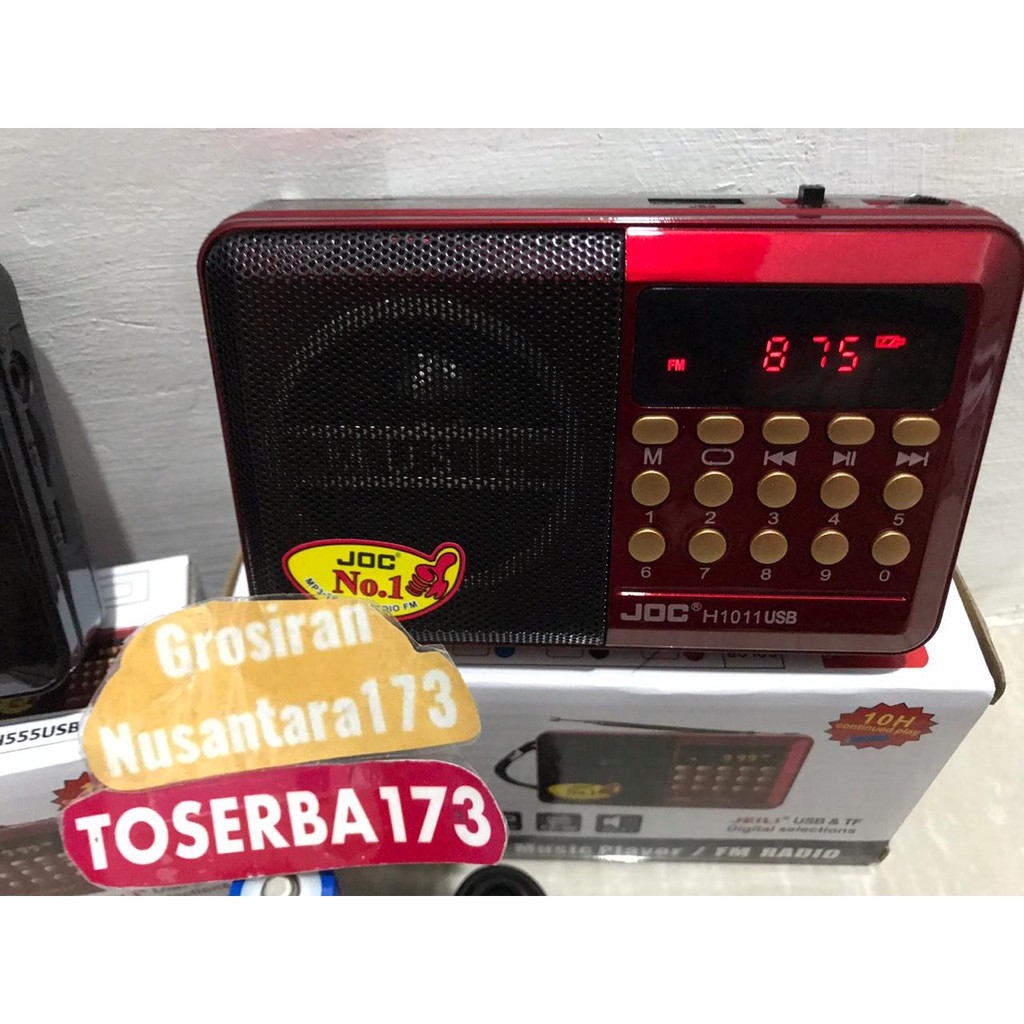 Speaker JOC-011 / JOC H-798BT Music Player FM Radio / Radio Kecil / Radio Digital cocok sebagai speaker murotal