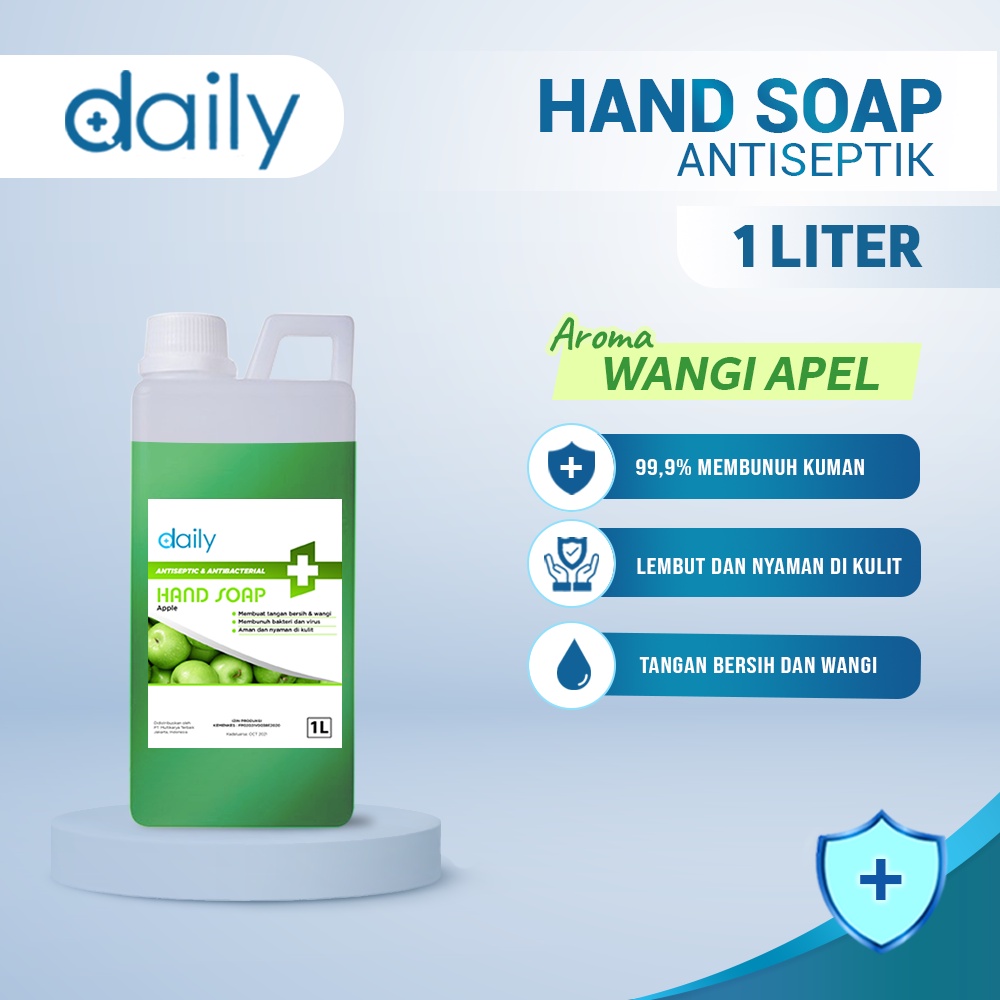 SABUN CUCI TANGAN HAND SOAP DAILY 1 LITER ANTISEPTIC ANTI VIRUS TIDAK LICIN AMAN DI KULIT