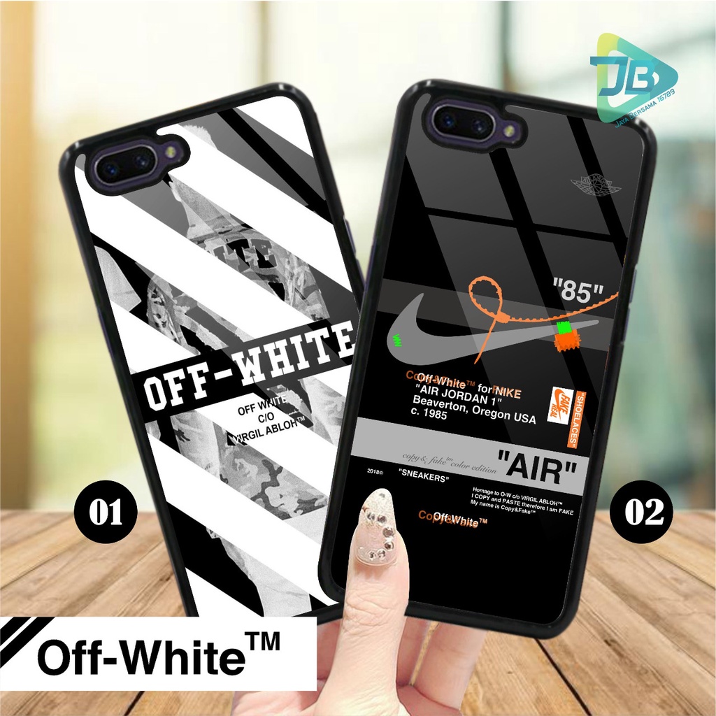 HARDCASE 2D GLOSSY OFF WHITE OPPO VIVO XIAOMI SAMSUNG REALME IPHONE ALL TYPE JB4696
