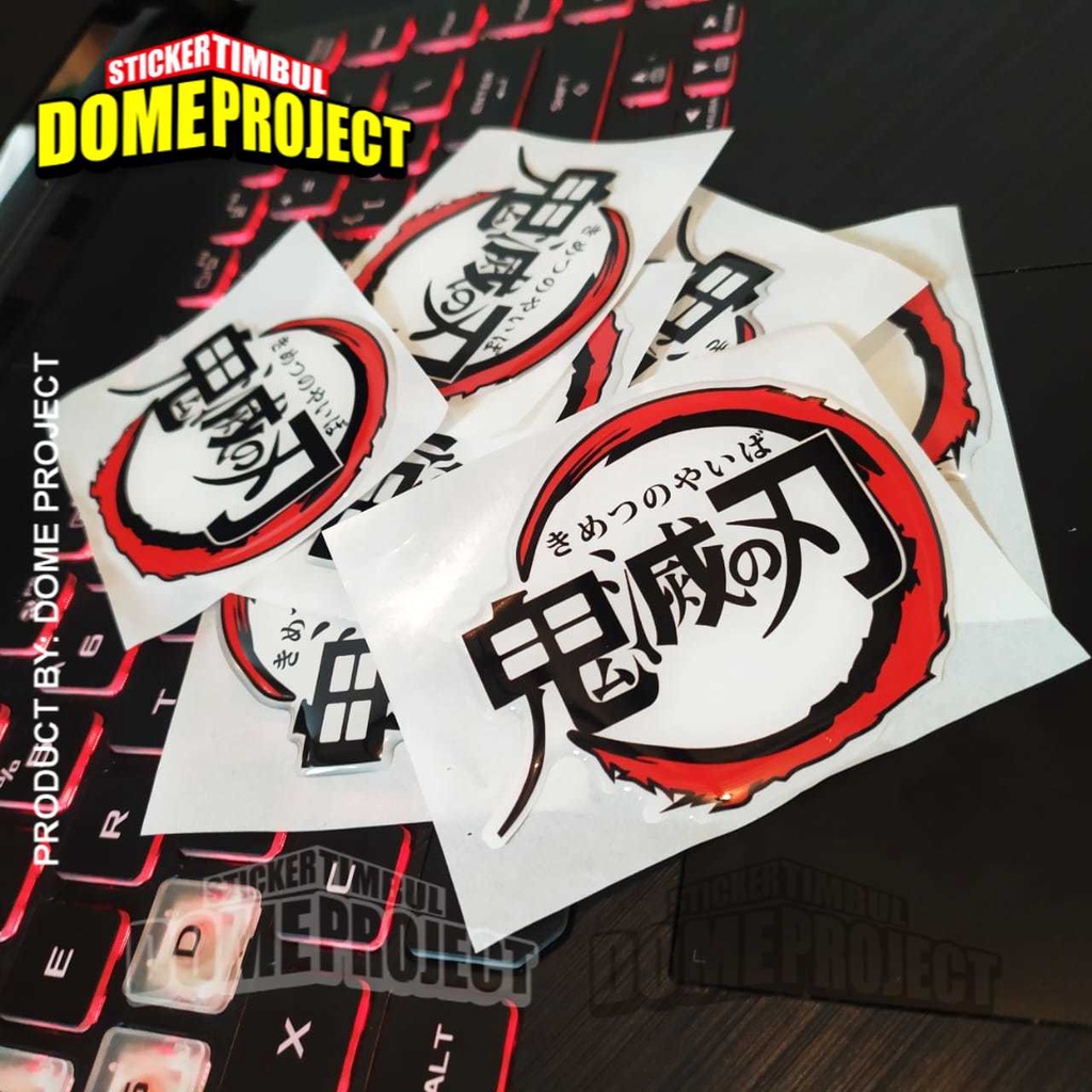 STICKER MOTOR TIMBUL KIMETSU NO YAIBA STICKER RESIN AKSESORIES STICKER BODY MOBIL