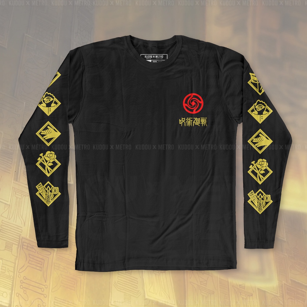 Longsleeve Jujutsu Kaisen Logo Black Anime Manga Premium Unisex