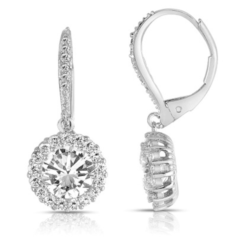 925 anting perak sterling anting-anting wanita dengan perhiasan fashion berlian-L