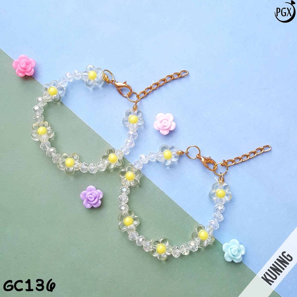 PGX Gelang Couple Sahabat / Bestie Kristal Aksesoris Wanita GC136