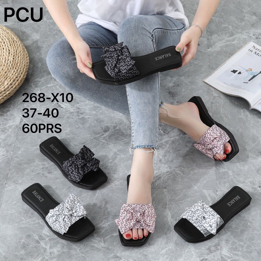 Sandal Flat / Sandal Jelly wanita sandal pita perempuan balance import 268-X10