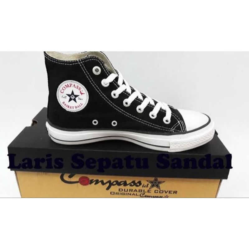 Sepatu sekolah tali compass tinggi