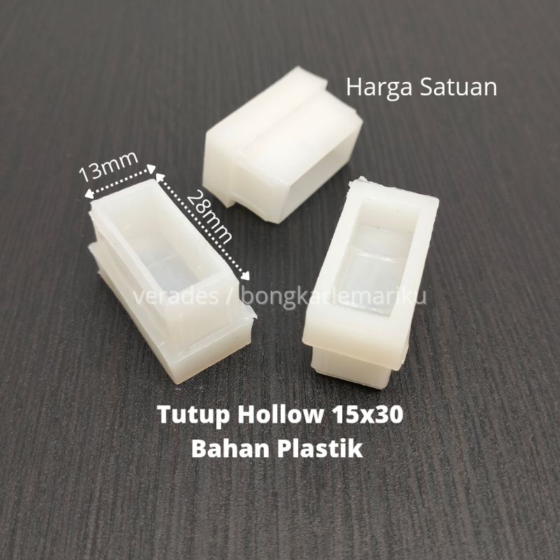 Tutup Hollow 15x30 Plastik Putih / Kaki Kursi Meja Holo