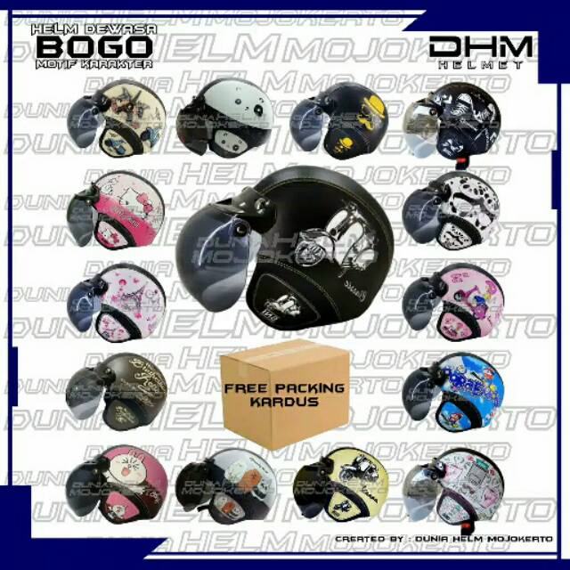 Helm bogo dewasa karakter