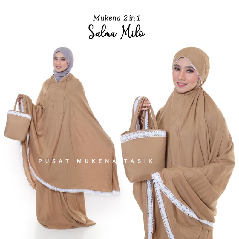 PUSAT GROSIR MUKENA DEWASA 2in1 BALI SALMA | KATUN RAYON MUKENA AUREL TERMURAH TRAVELLING ADEM