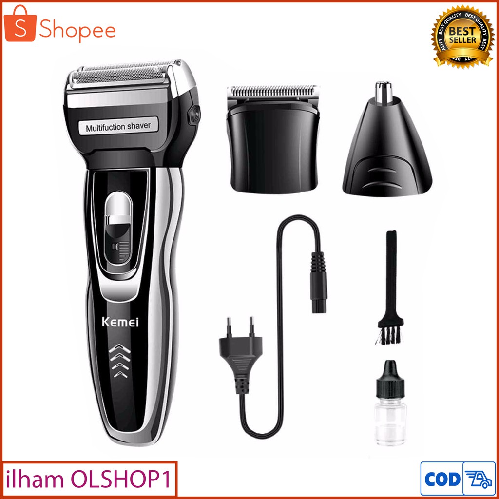 Shaver Kemei KM-5558 Grooming Alat Cukur Kumis Jenggot Bulu Hidung