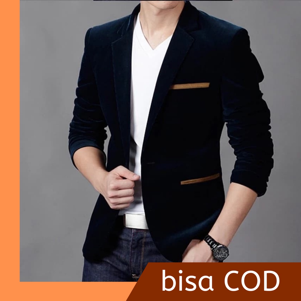 Blazer Casual Pria / Jas Blazer pria slim fit semi blazer acara resmi formal modern atasan keren ble