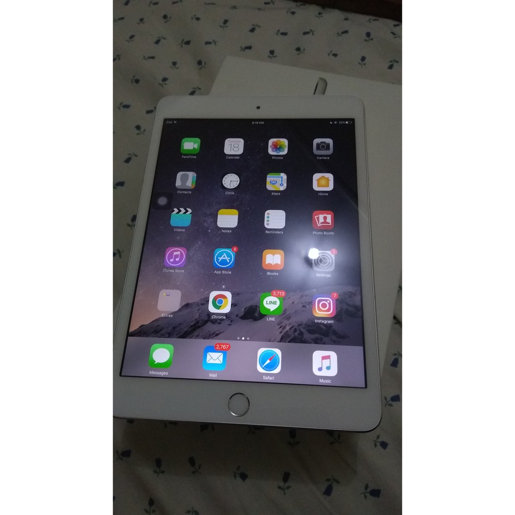 iPad Mini 3 Wi-Fi 16GB Silver bekas