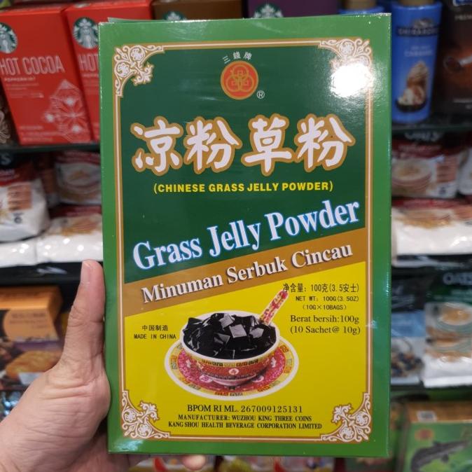 

] kui ling kao bubuk grass jelly powder serbuk cincau 100 g
