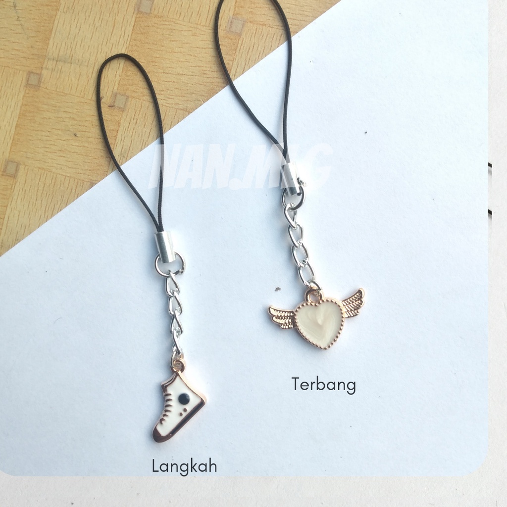 Gantungan Hp Flasdisc Ganci Kupu Rantai