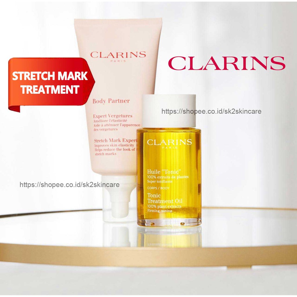 Jual CLARINS Paket IBU HAMIL Stretch Mark Expert Cream + Tonic