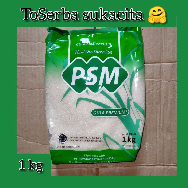 

Gula kristal Putih .PSM . 1 kg