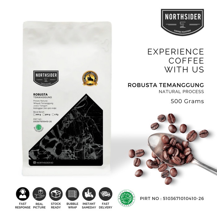 

Kopi-Biji- Biji Kopi Robusta Fine Temanggung Natural -500Gr Northsider Coffee - Biji Kopi -Biji-Kopi
