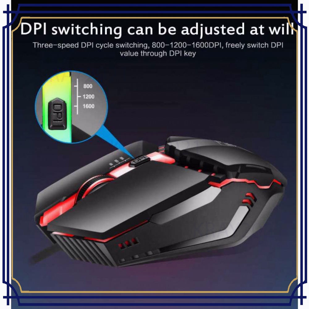 Mouse Gaming LED RGB 1600 DPI - K3