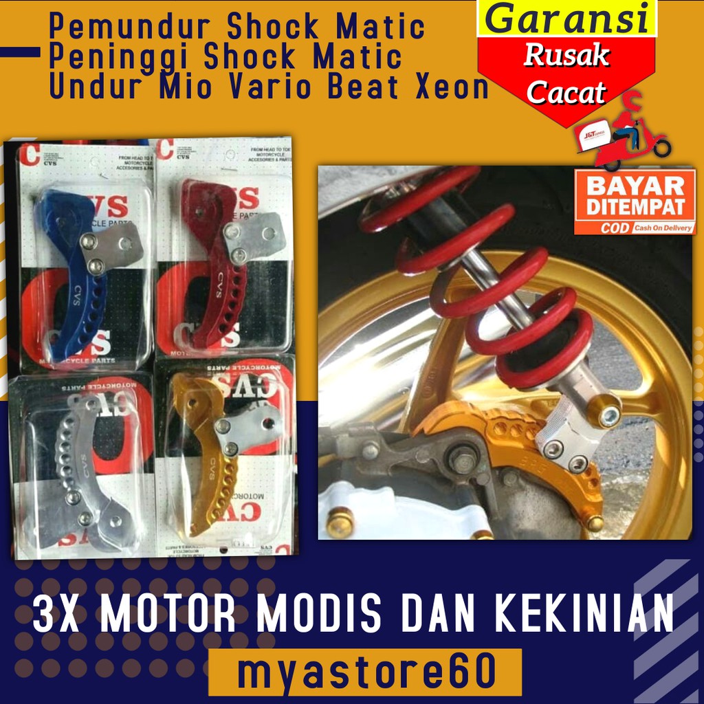 Pemundur Shock Shockbreaker Matic Peninggi Shock Matic Undur Aksesoris Variasi Mio Vario Beat Xeon