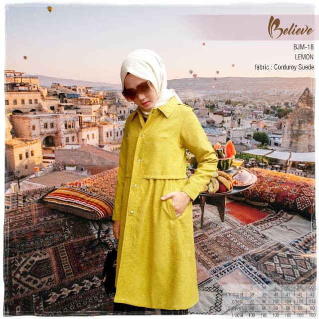 BJM 18, Jaket Muslimah Believe, Jaket Muslimah Terbaru