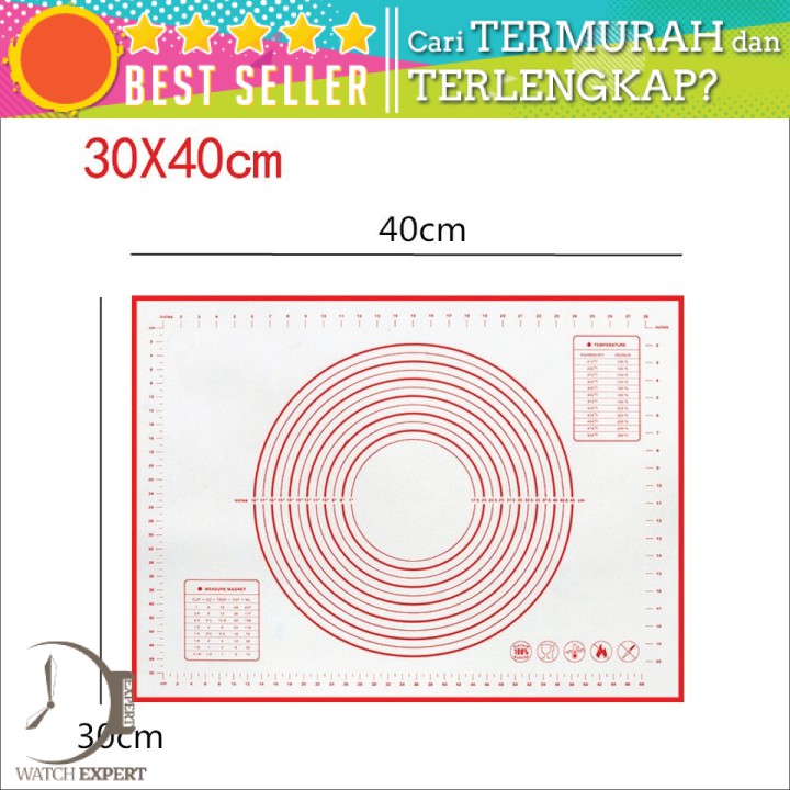 COD Alas Adonan Untuk Kue Fondant Baking Mat Silikon 40x30cm